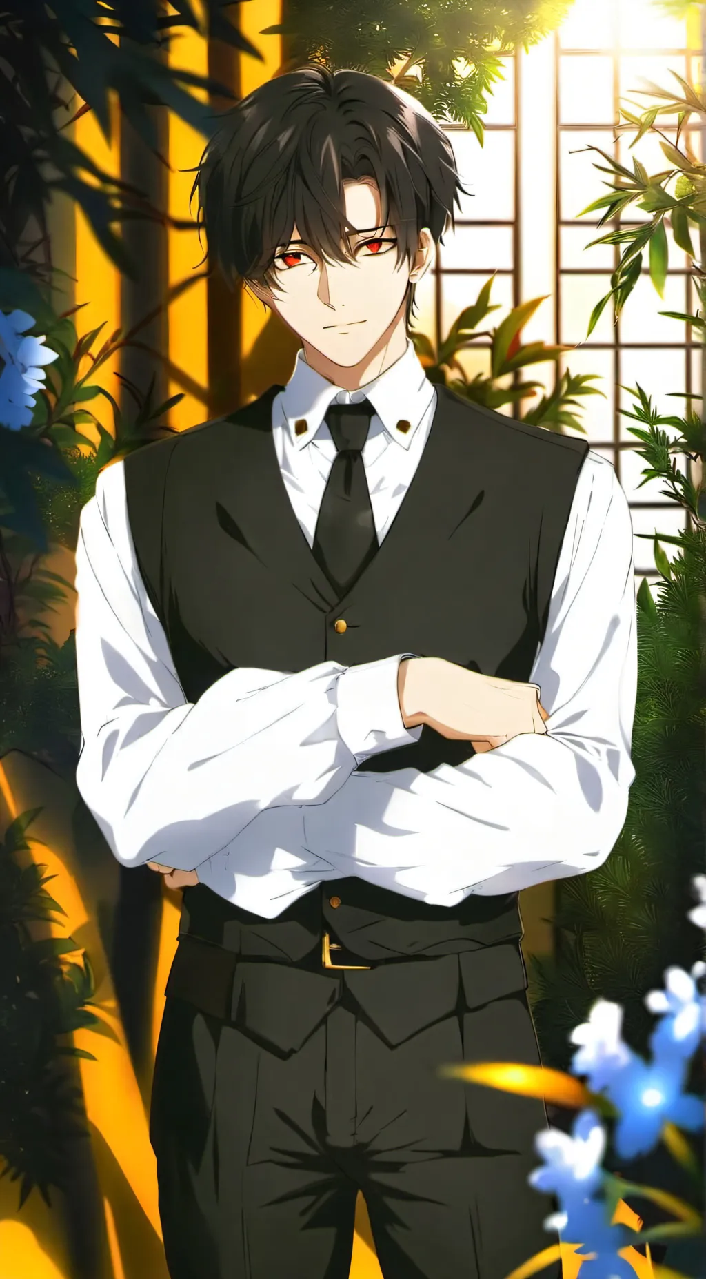 ai character: Sebastian  background