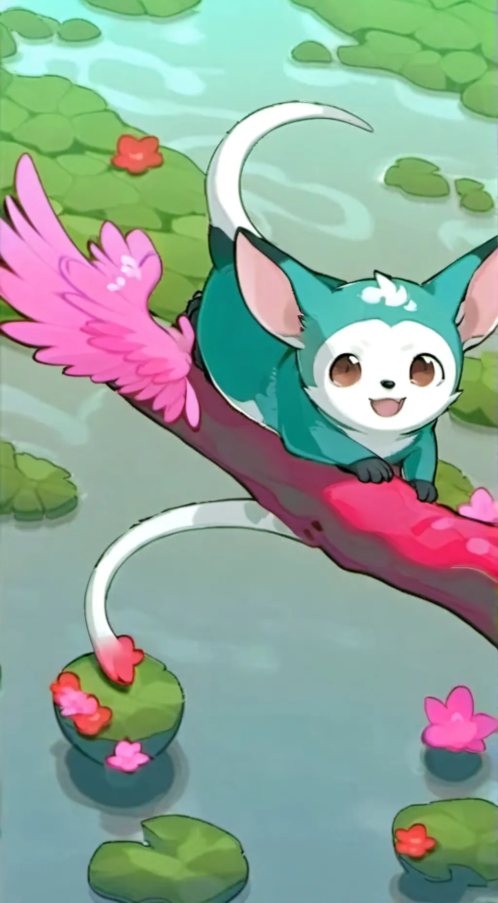 ai character: bulbsaur  background