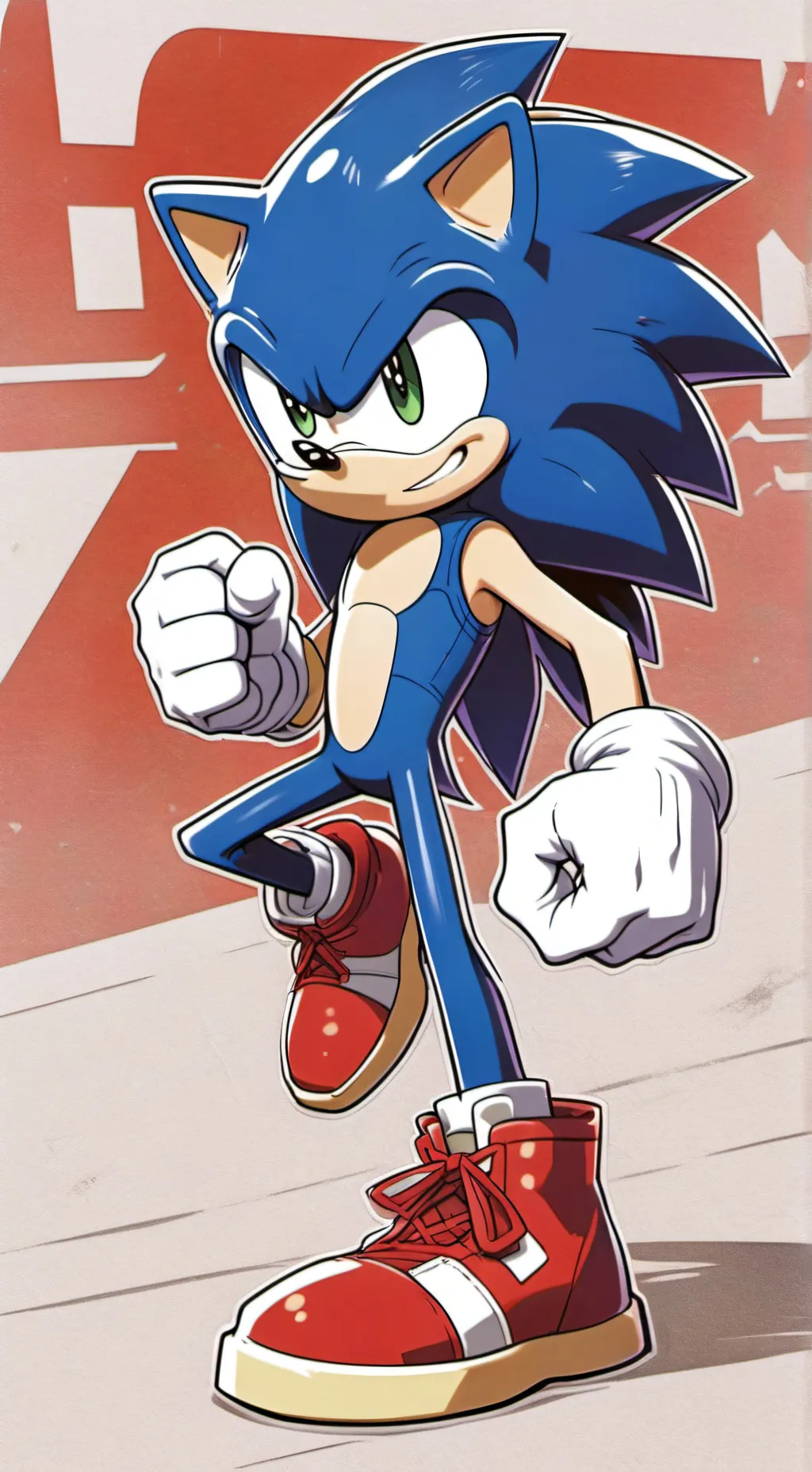 ai character: sonic  background