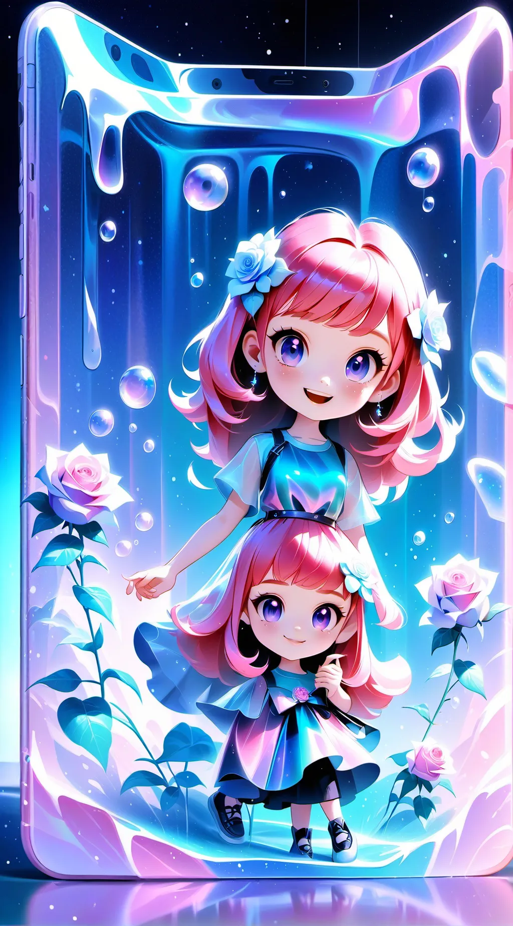 ai character: rosey and posey  background