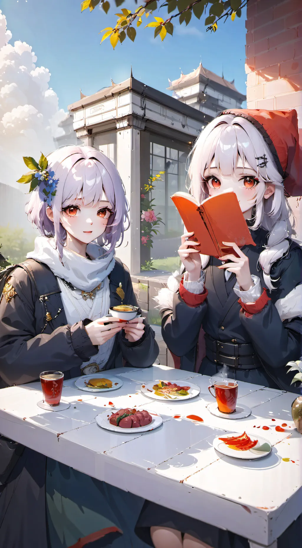 ai character: Two girls background