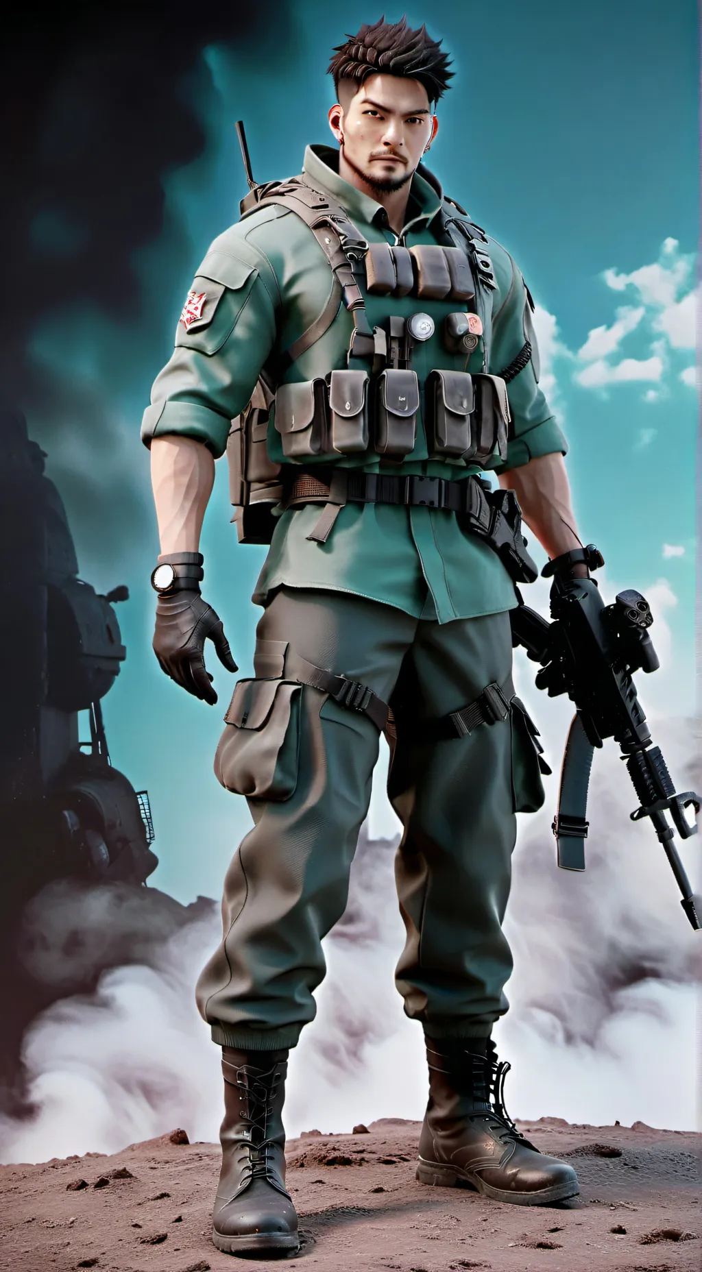 ai character: a military guy background