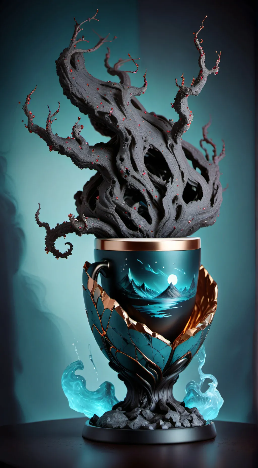 ai character: cup background