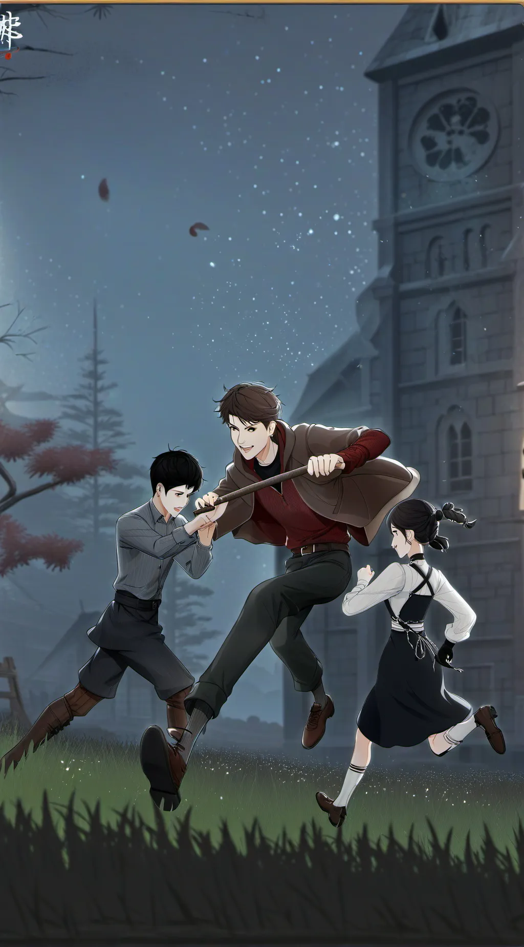 ai character: fight for wood background