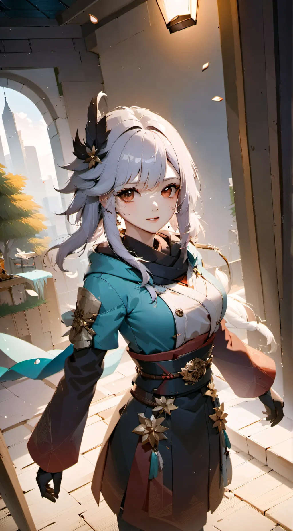 ai character: tienda background