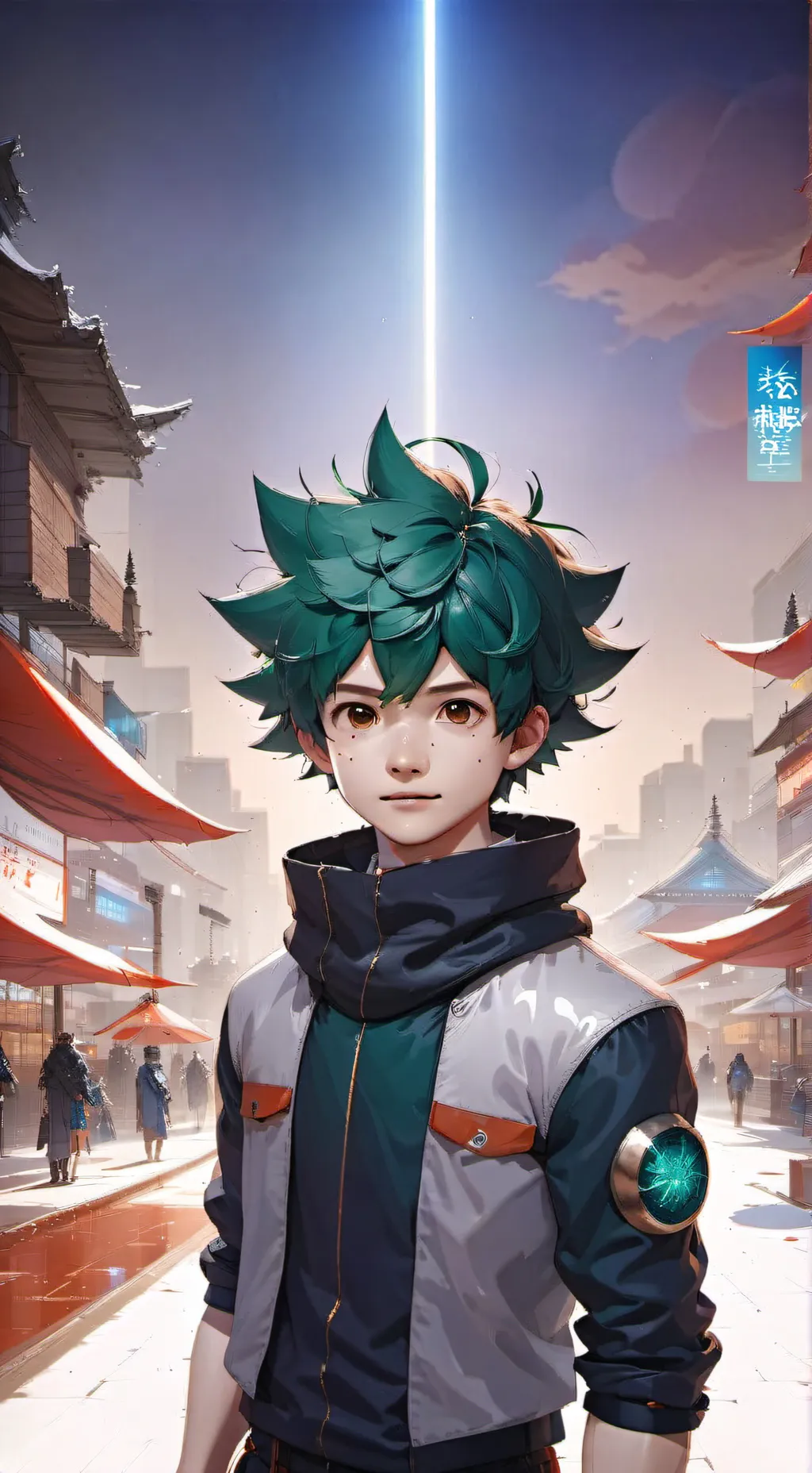 ai character: Deku VS Kacchan background