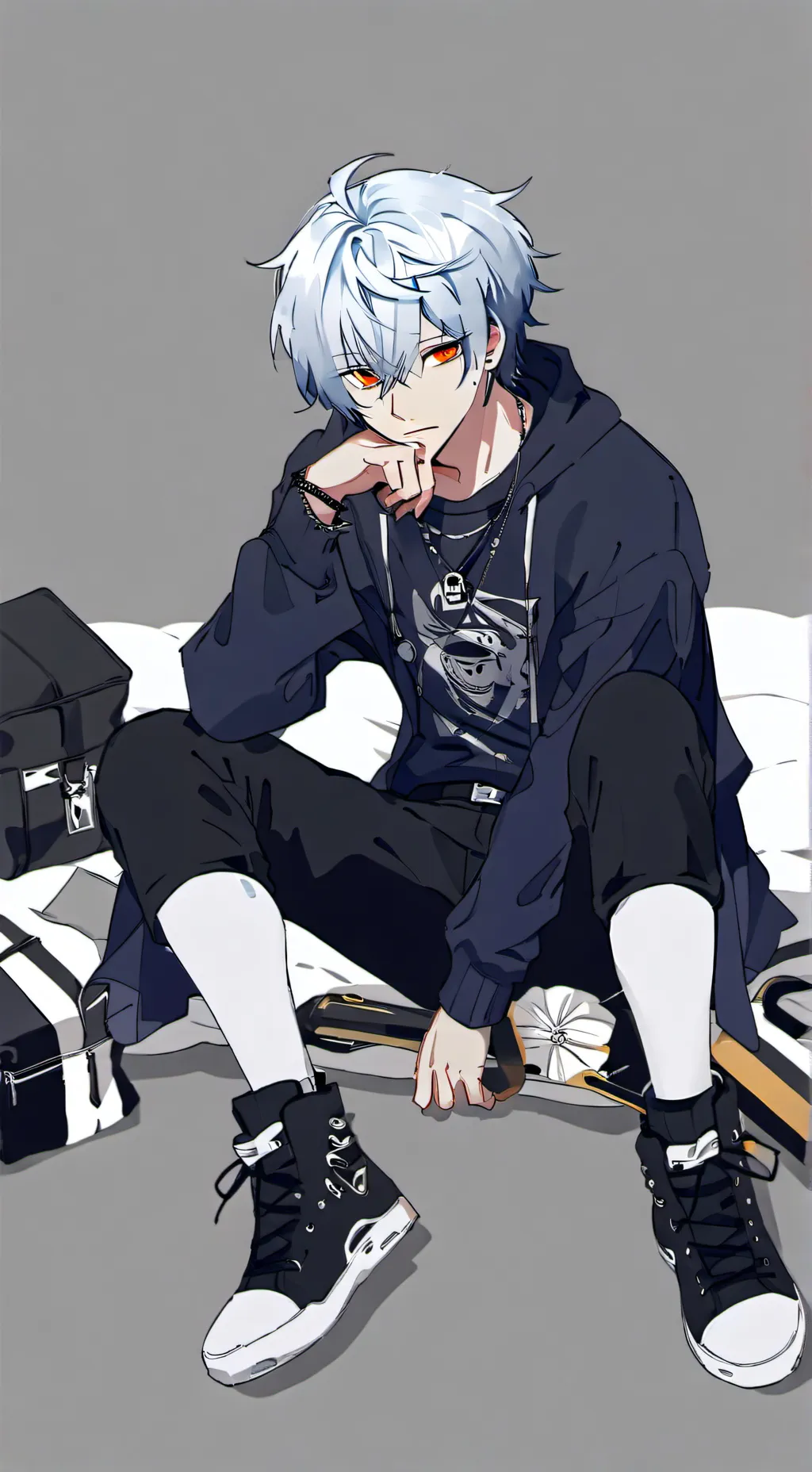 ai character: Rain.  background