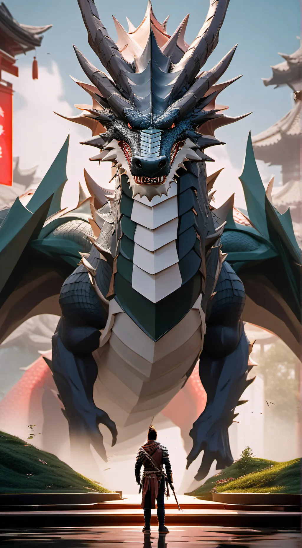 ai character: silver  background