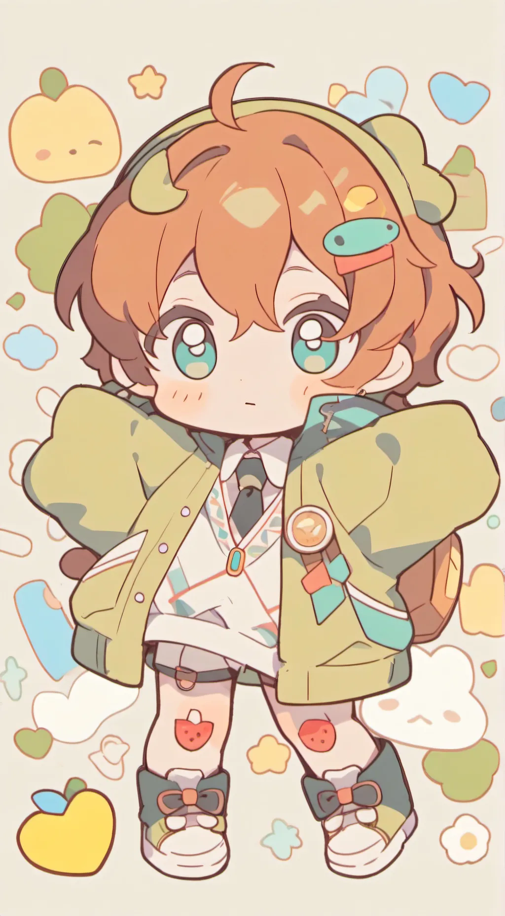 ai character: baby with no arms background