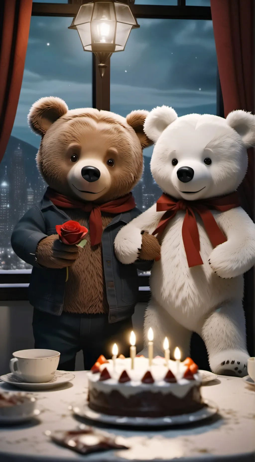 ai character: Bonne nuit  background