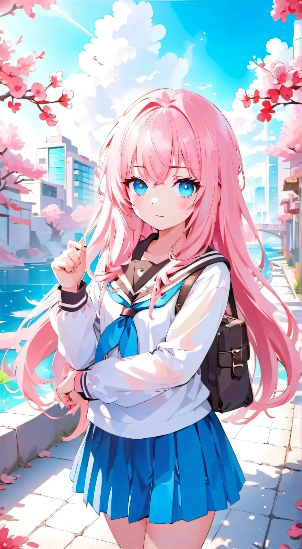 ai character: " Pinky Glow up " background