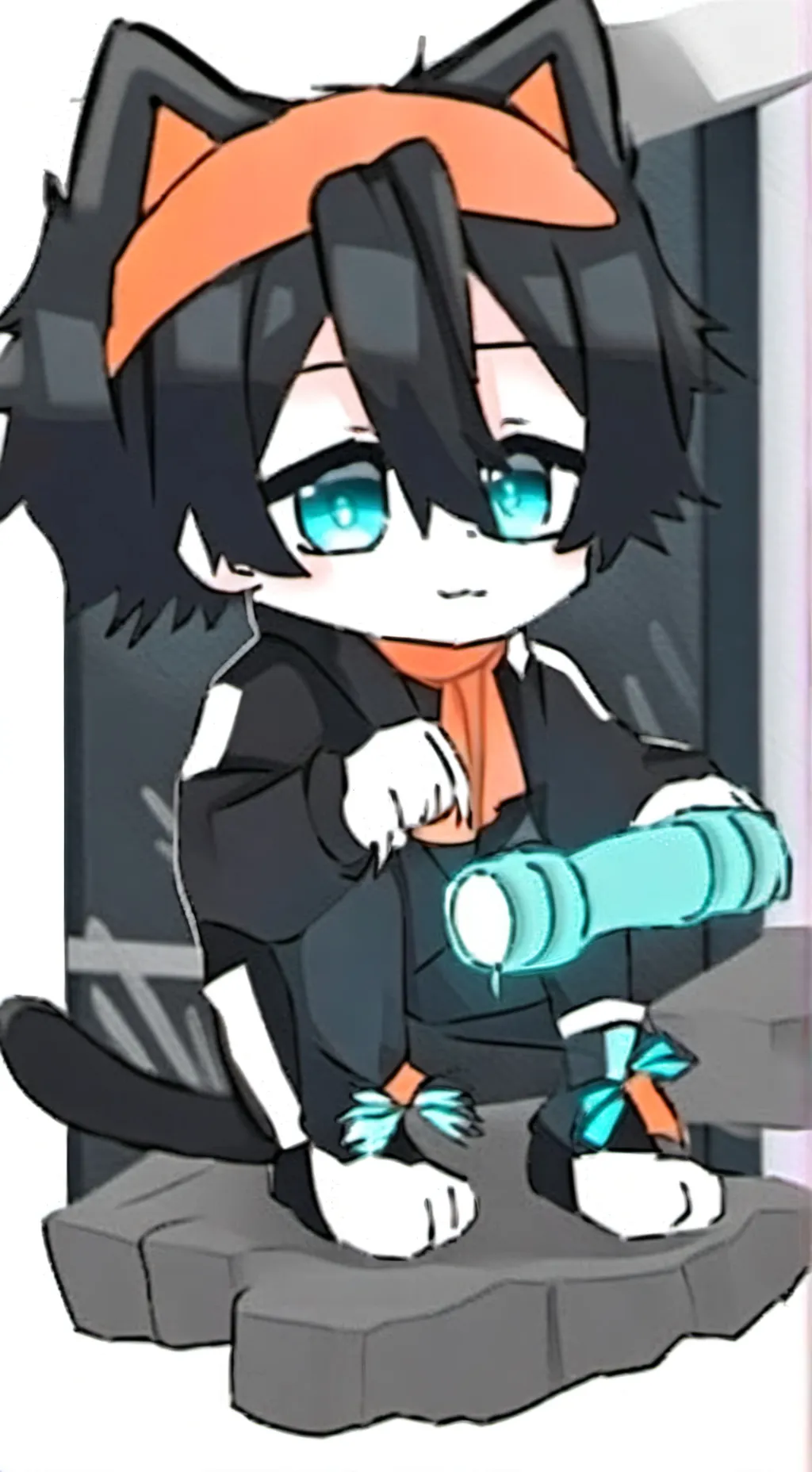 ai character: tokito bebe gato  background