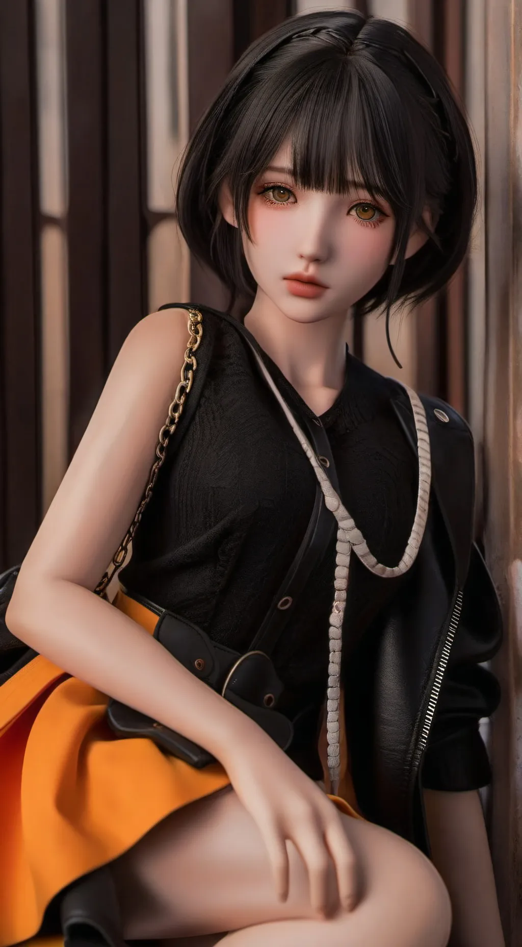 ai character: Squid game doll background