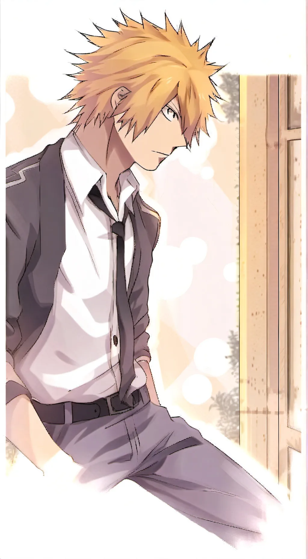 ai character: Denki Kaminari  background