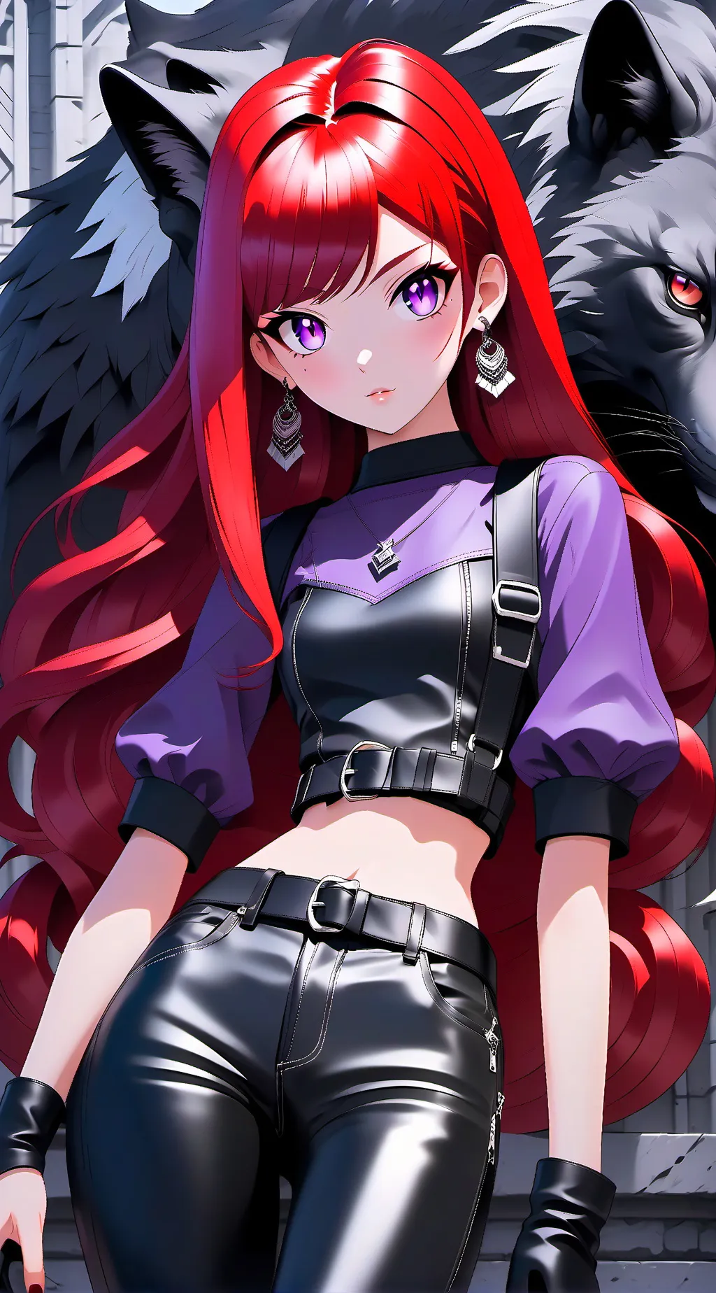 ai character: Magmell the anime background