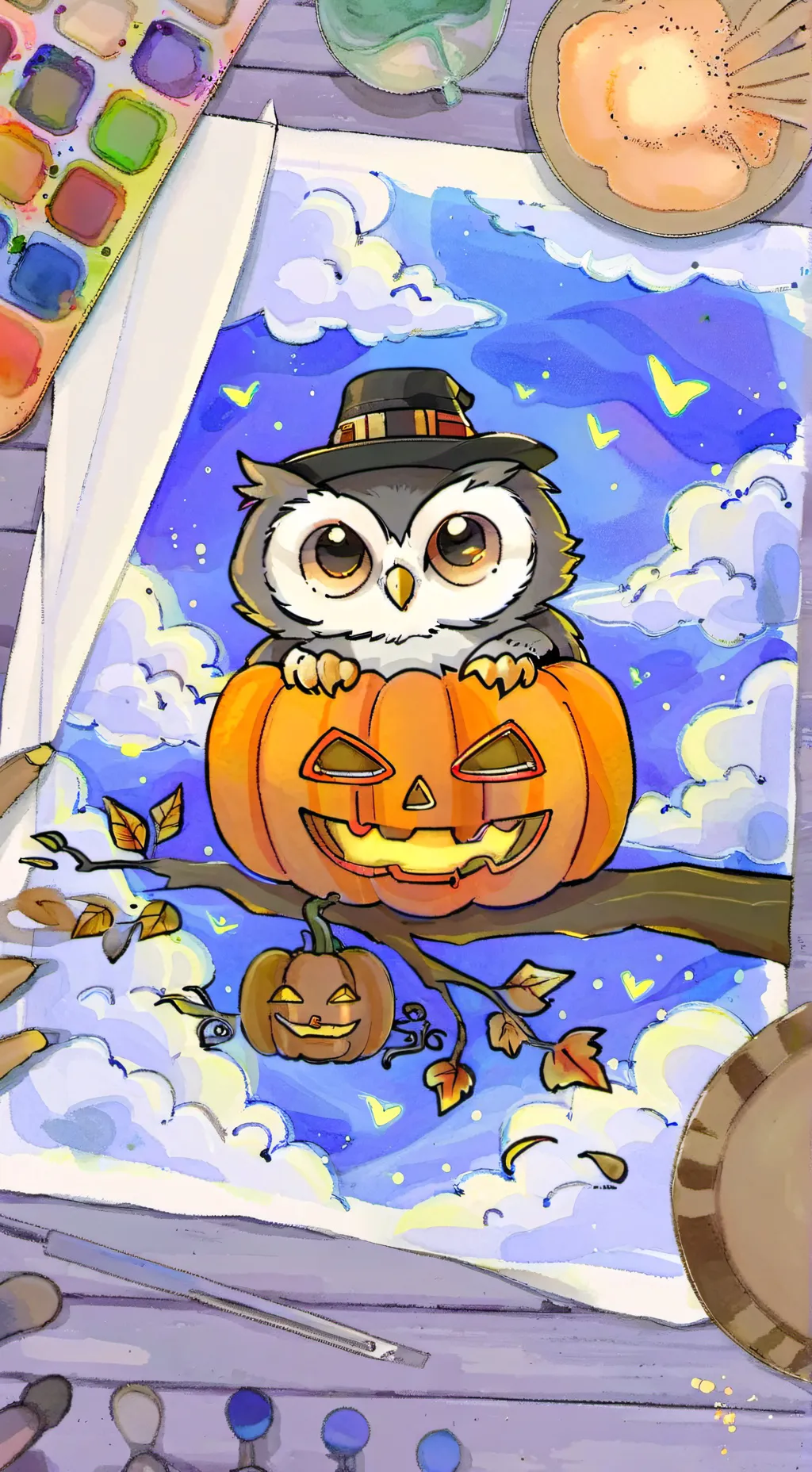 ai character: baby stolas background