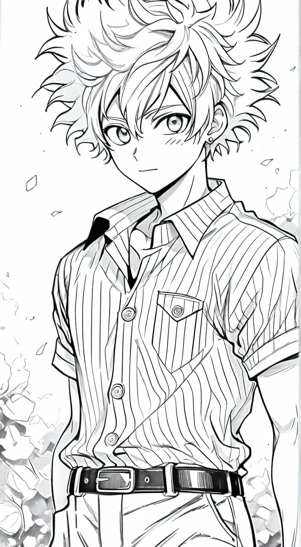 ai character: Deku exposed  background