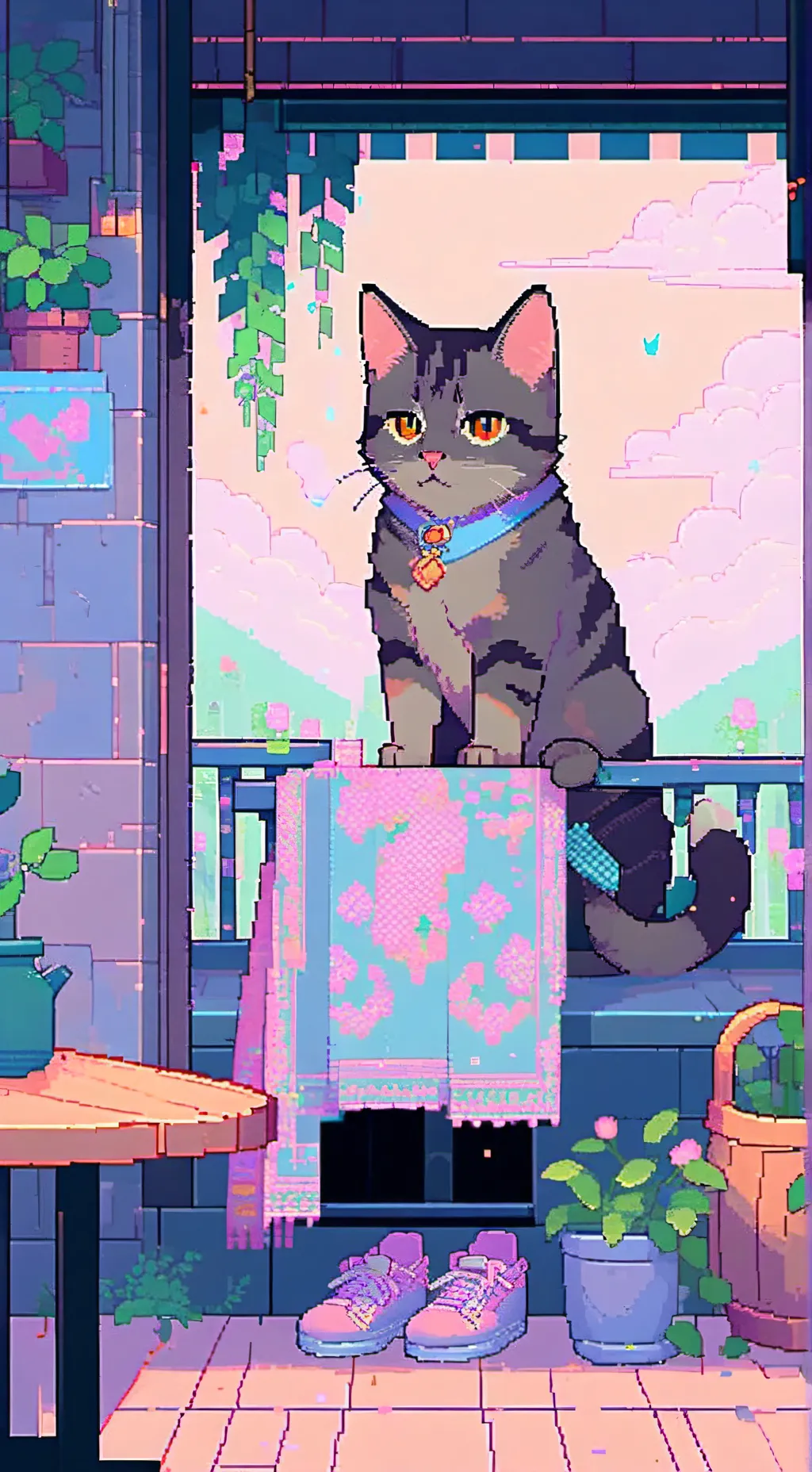 ai character: Gatito cierto background