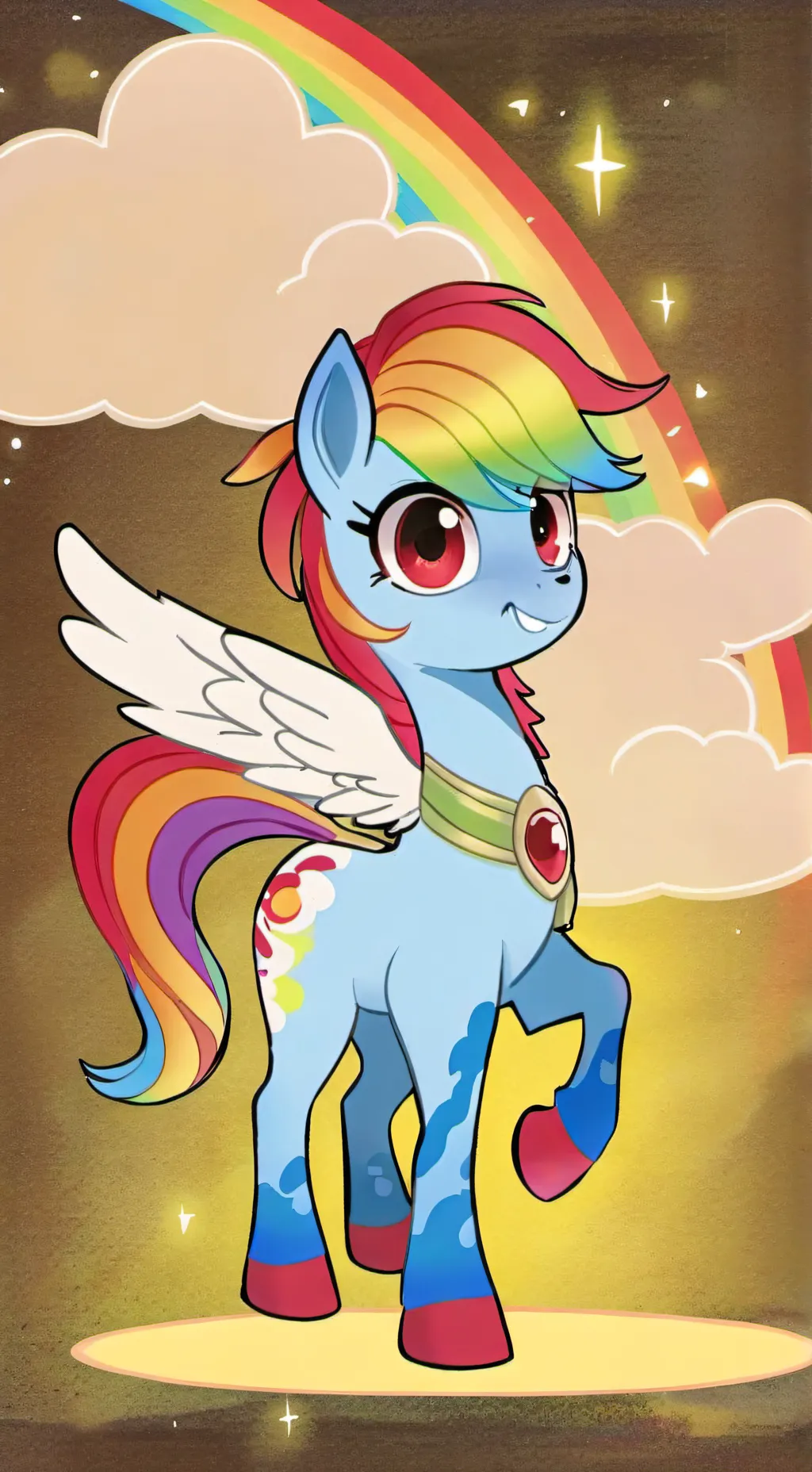 ai character: Rainbow dash! background