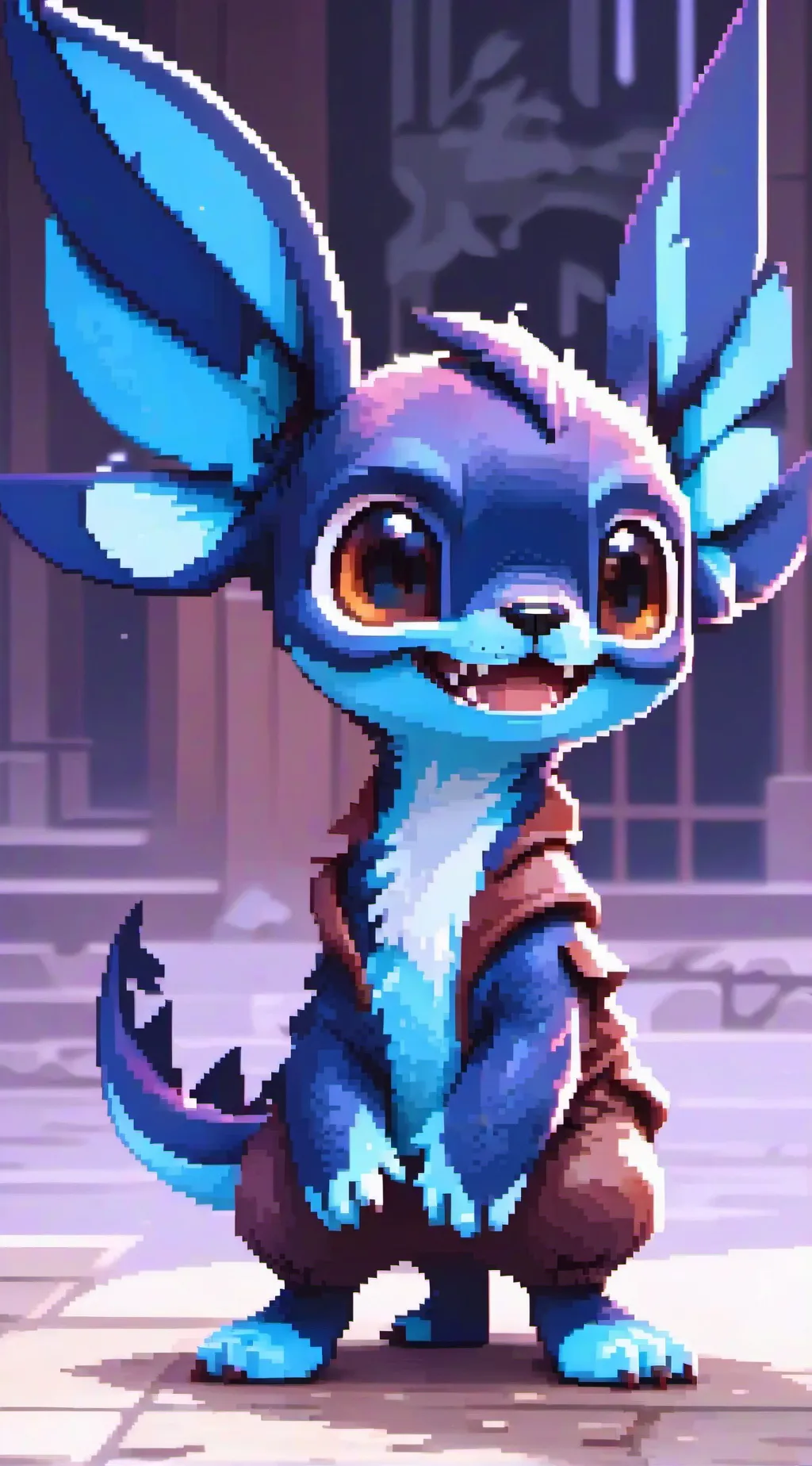 ai character: stich background