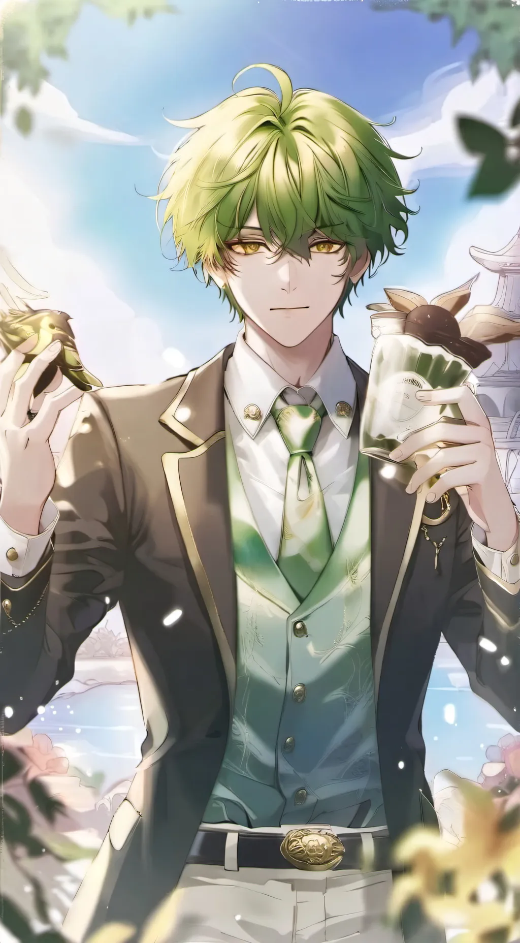 ai character: Damien desmon  background