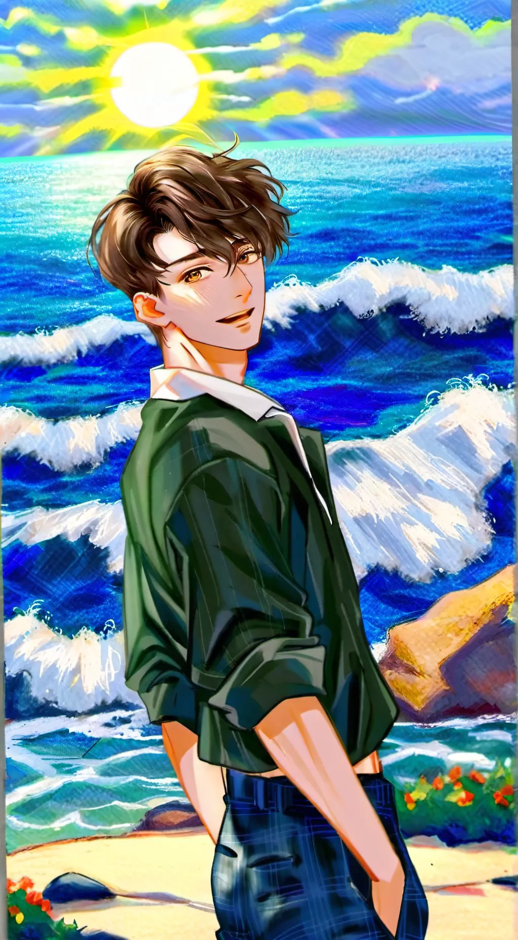 ai character: Kasey Alstom background