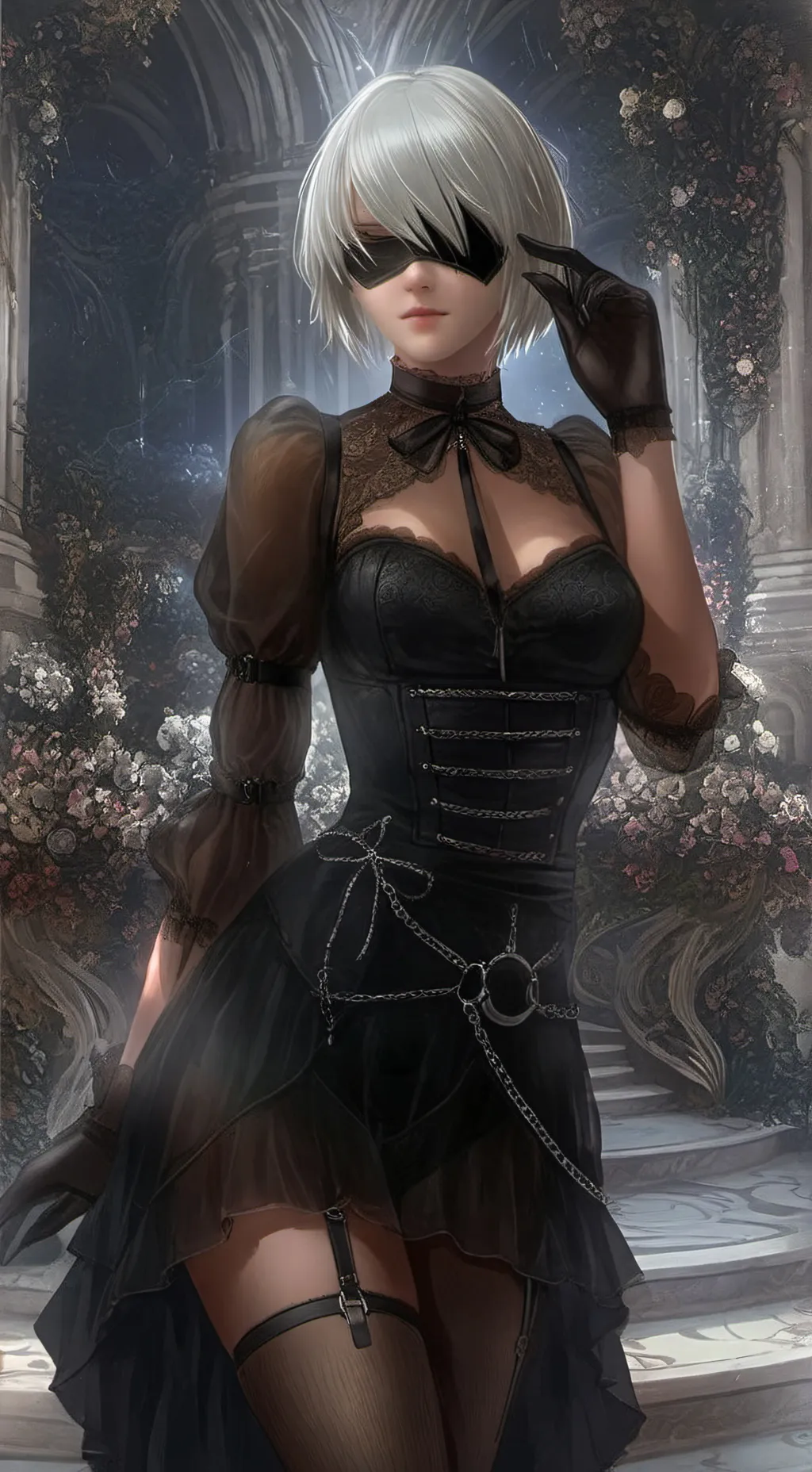 ai character: 2B background