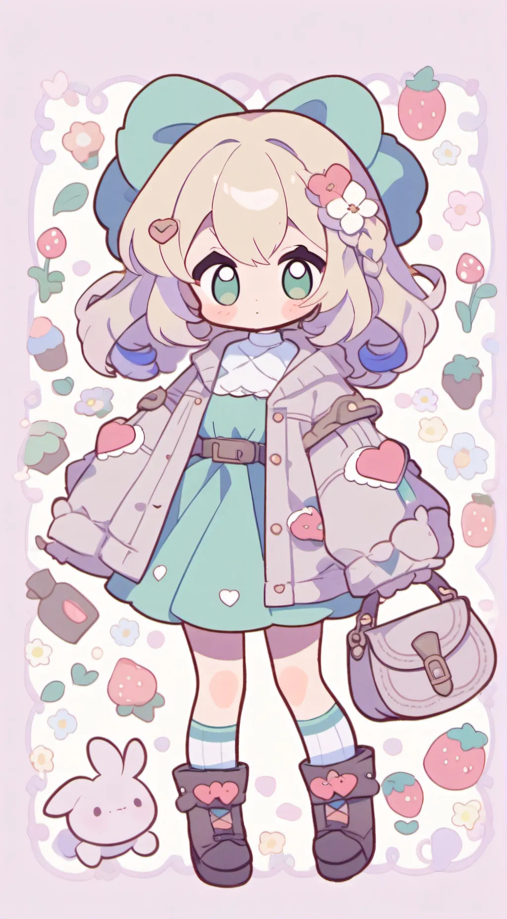 ai character: Kitty🍫🍪🍩 background