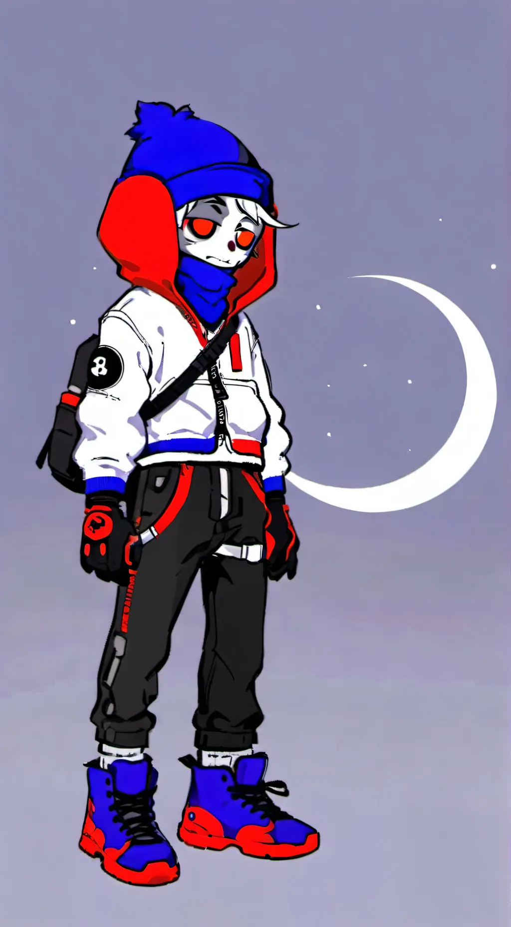 ai character: Moon background