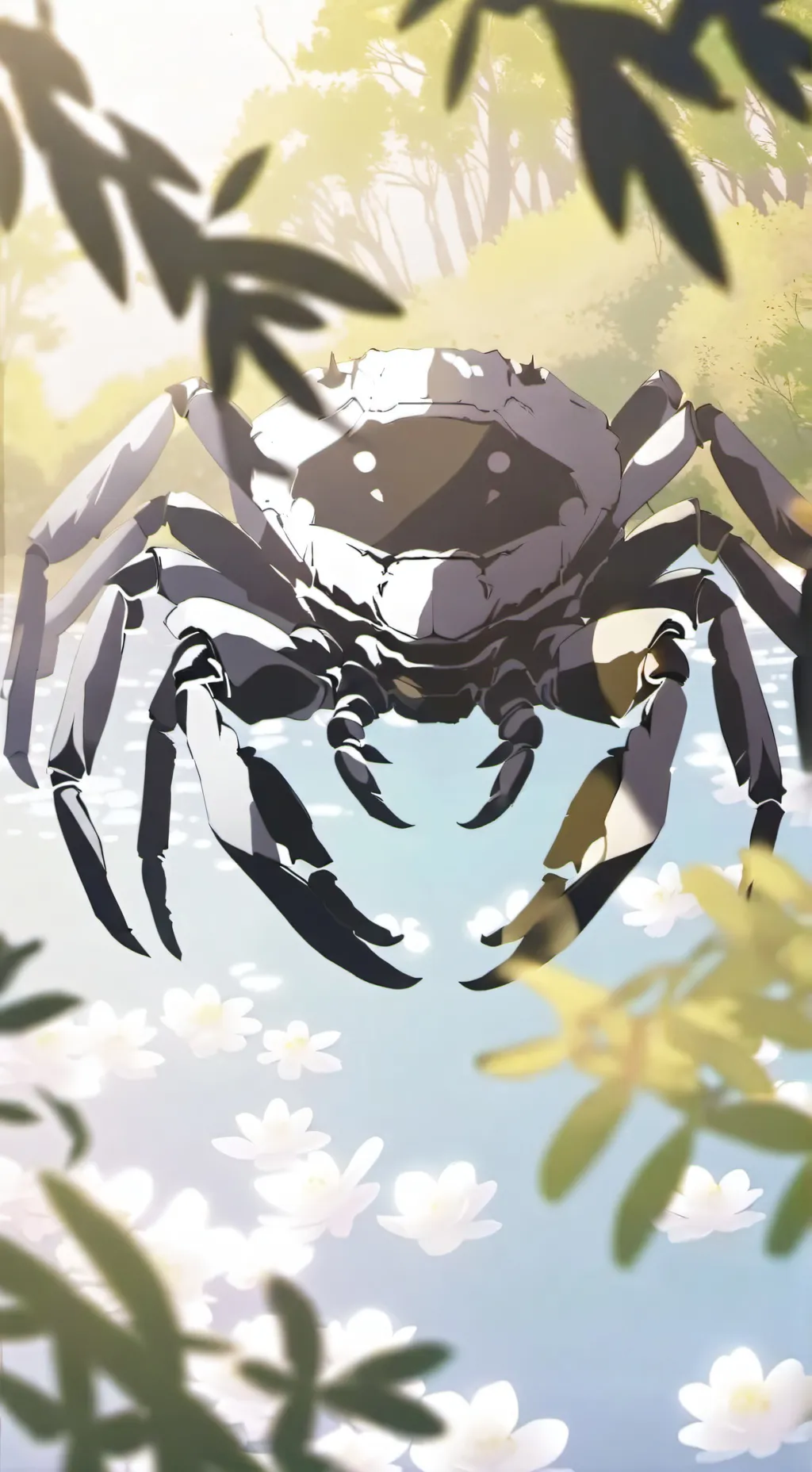 ai character: crab background