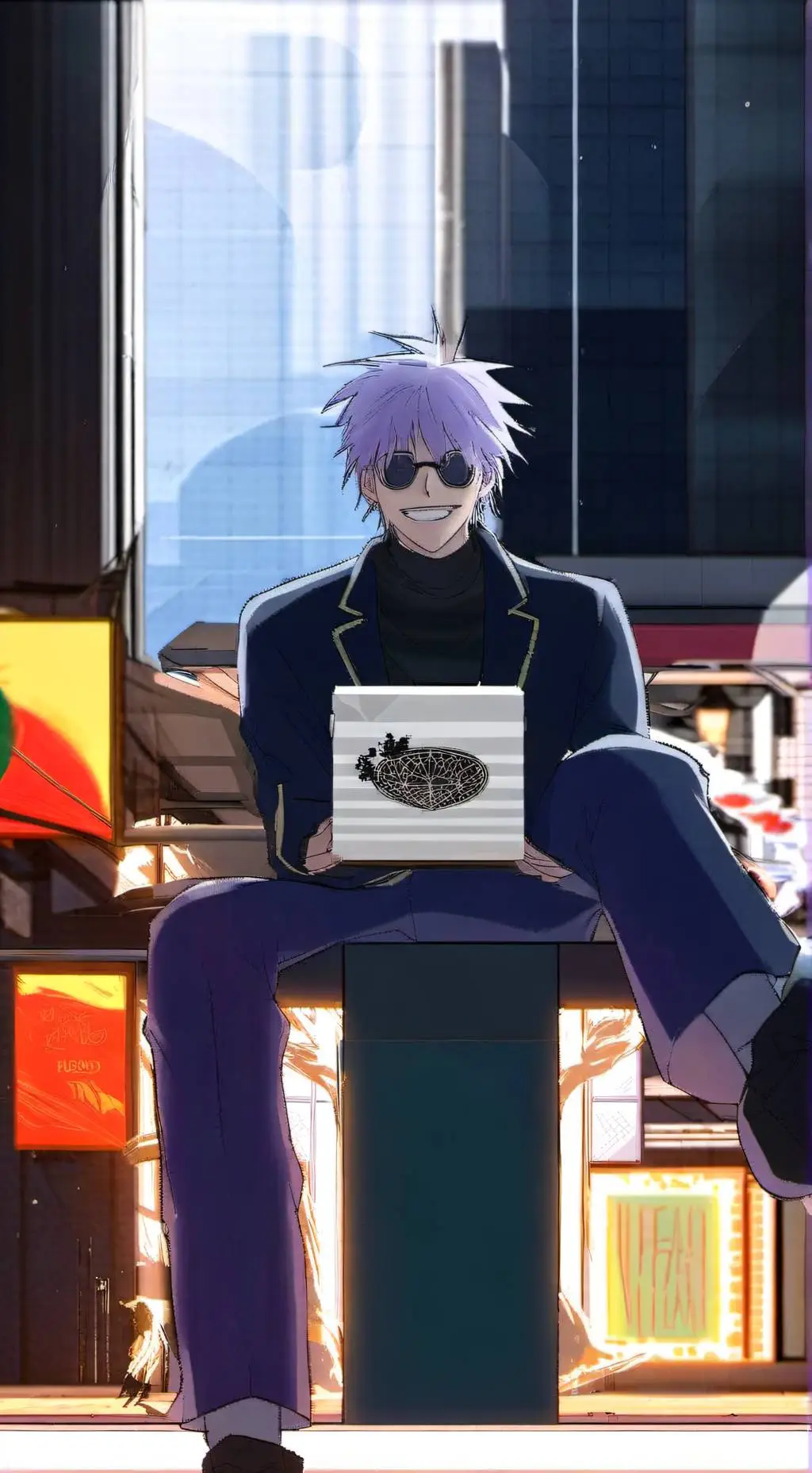 ai character: Gojo saturo background