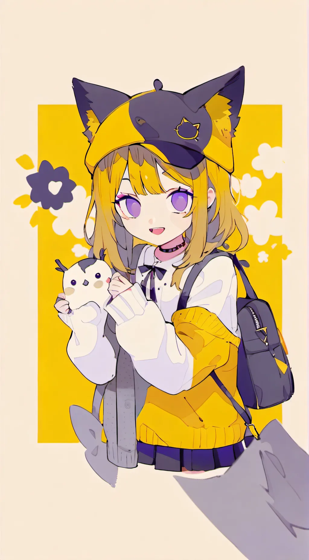 ai character: Harakatu-Kawaii background