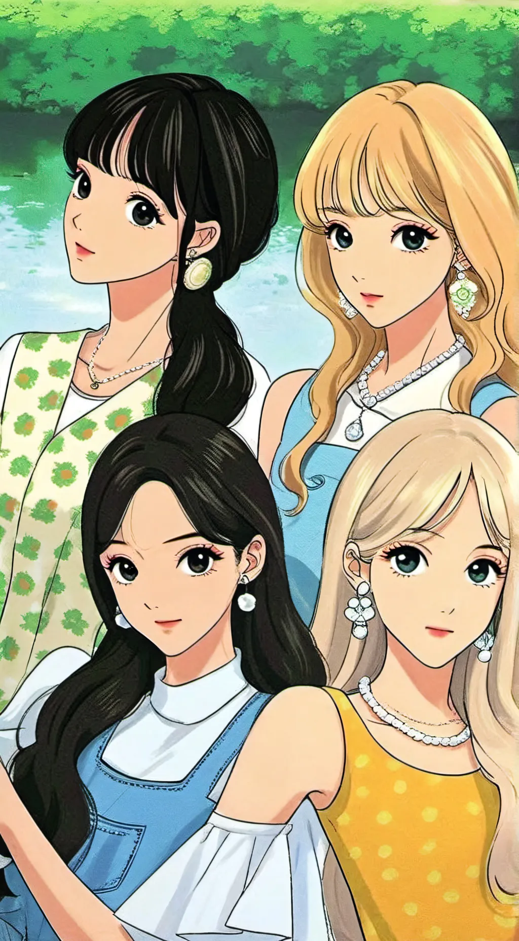 ai character: BLACKPINK  background