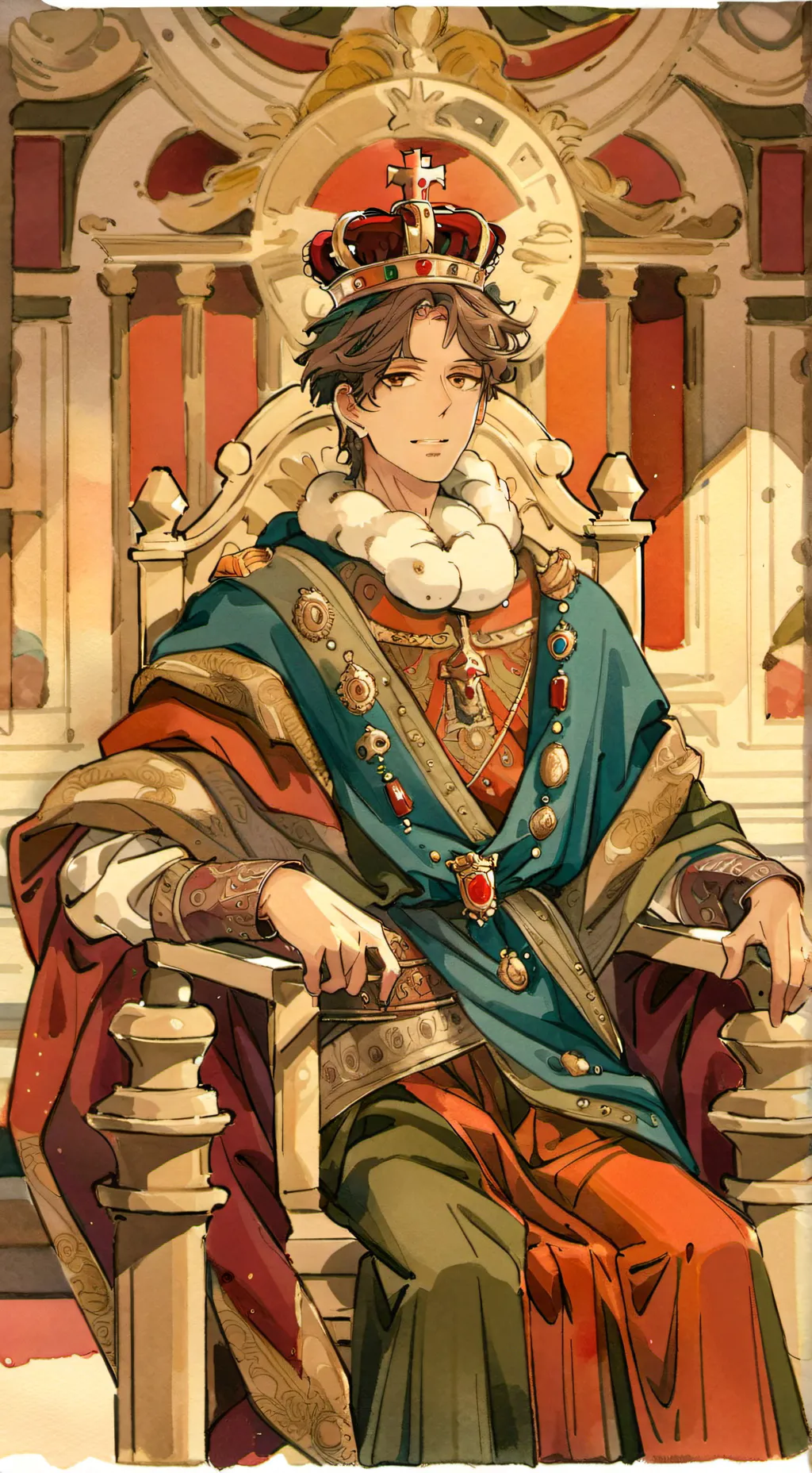 ai character: King Alexander  background