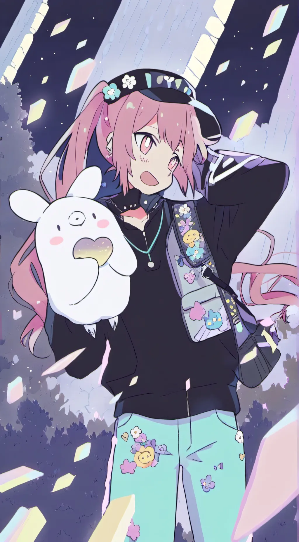 ai character: radio'static kids background