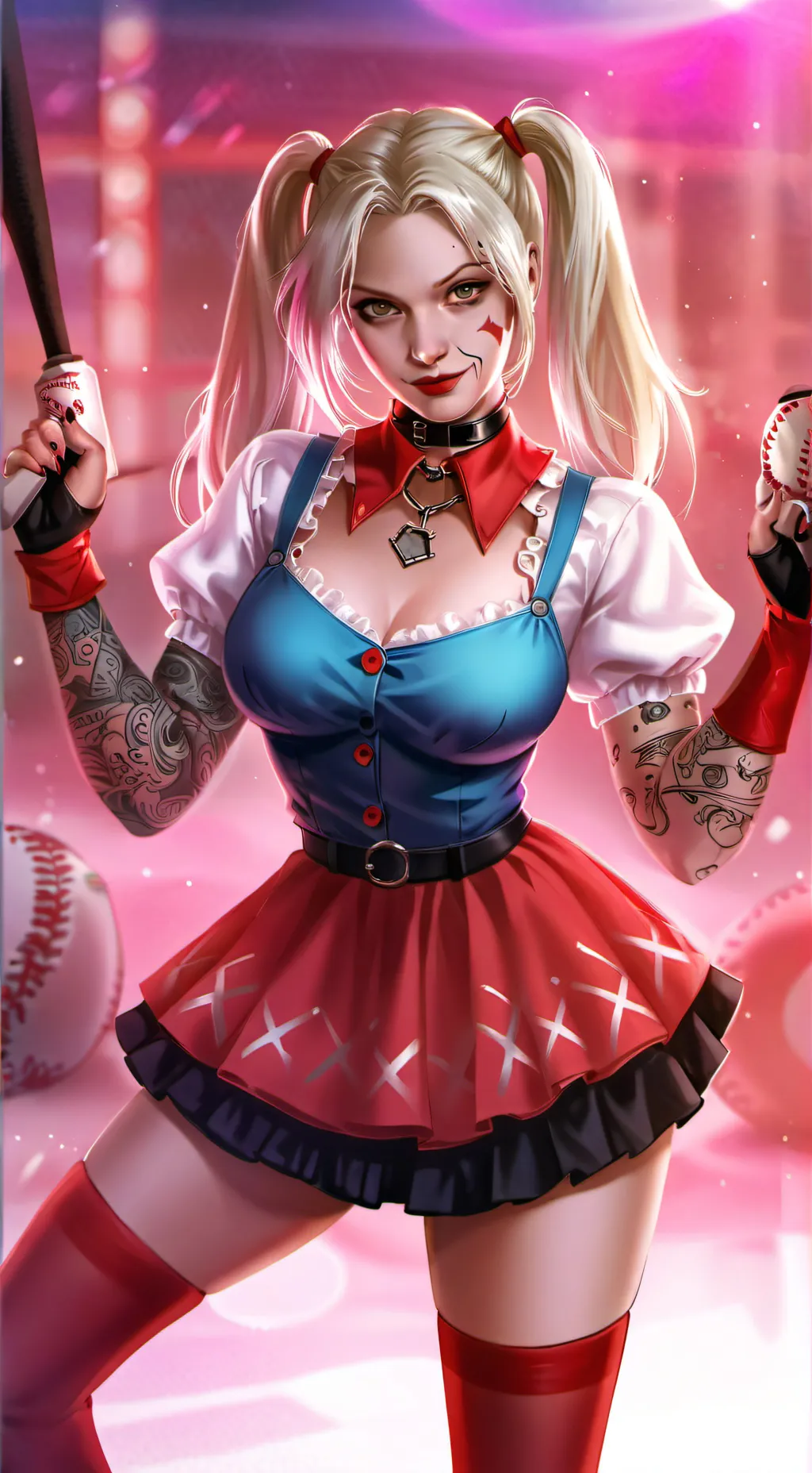 ai character: Harley Quinn  background