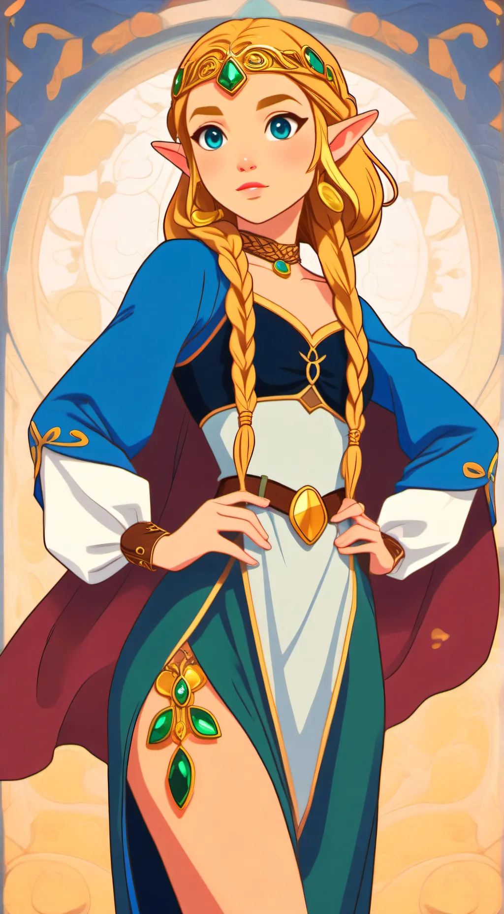 ai character: Zelda (botw/totk) background