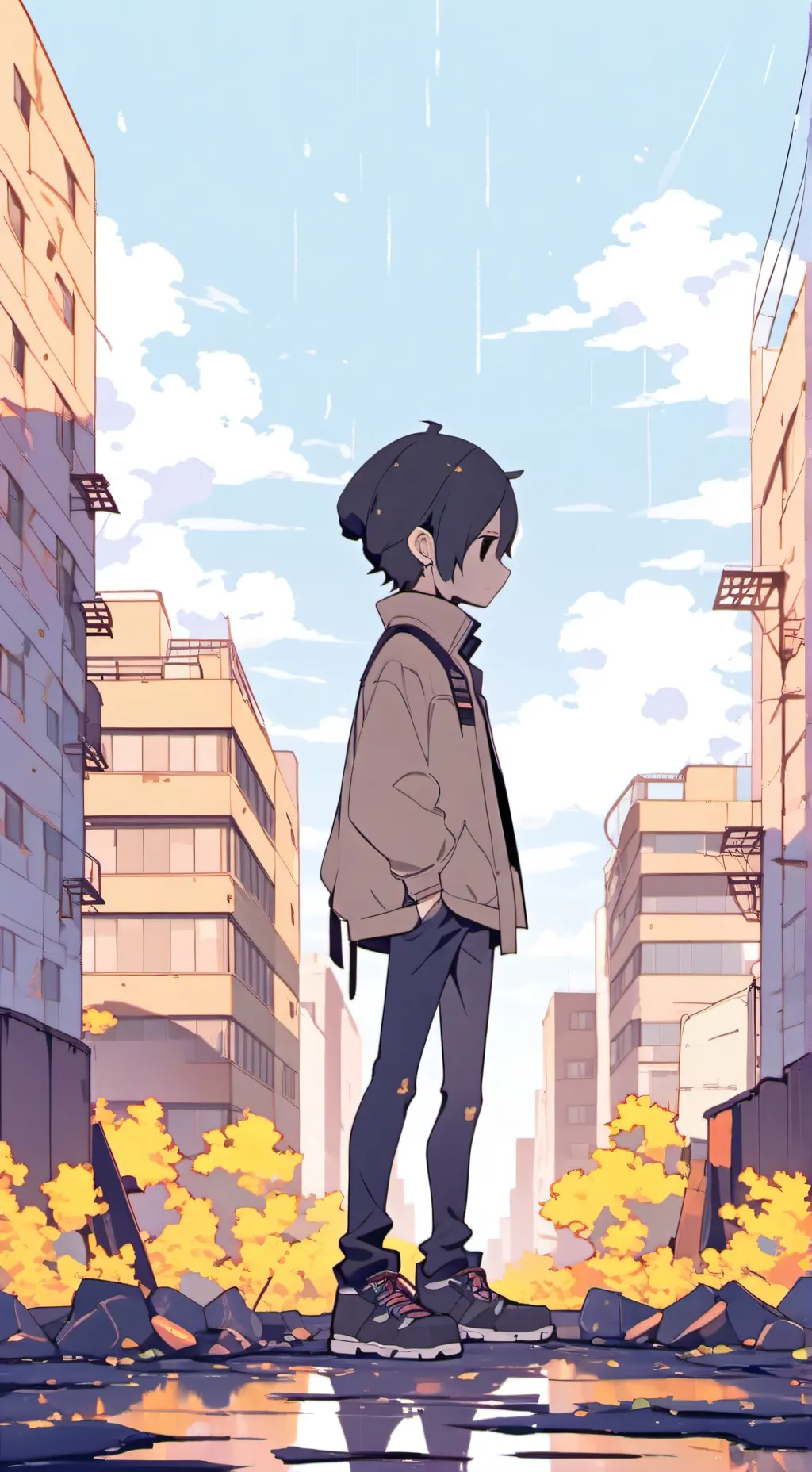 ai character: Deku  background