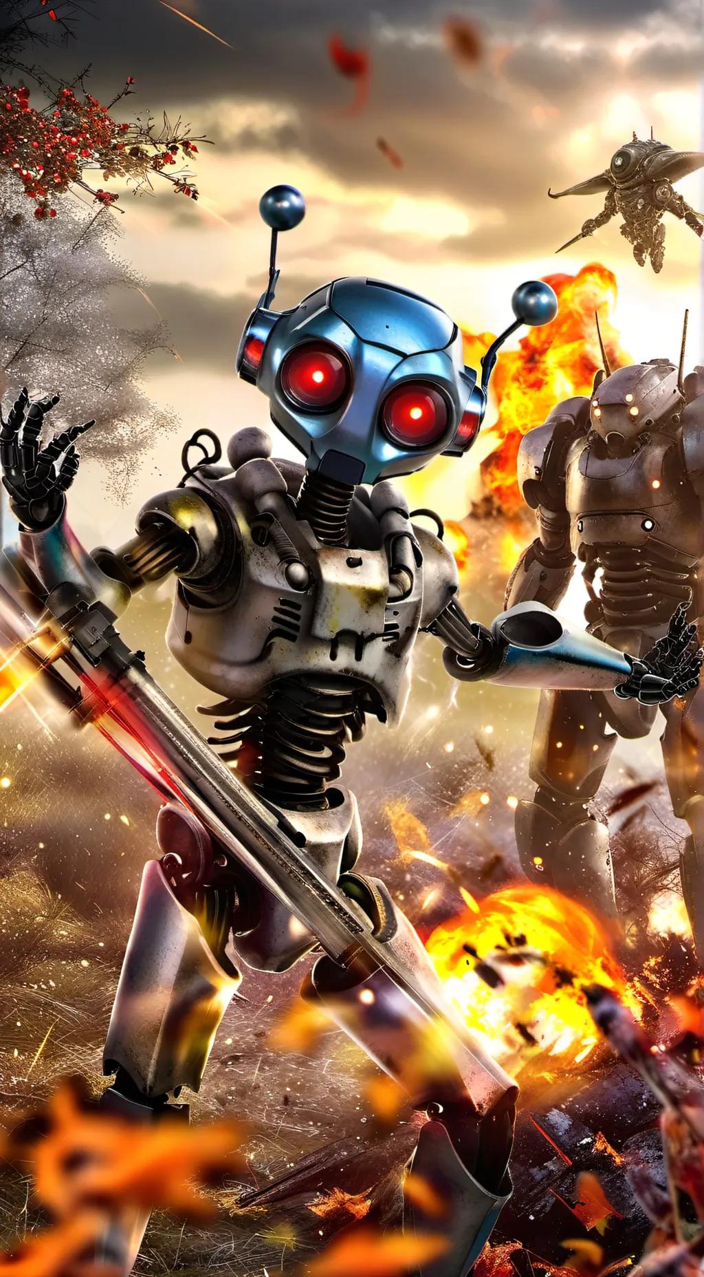 ai character: robot destroyer background