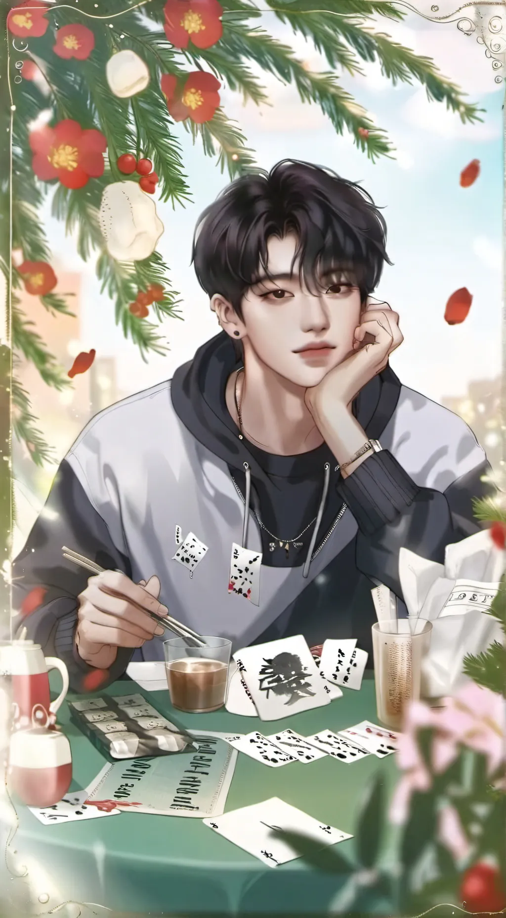 ai character: straykids  background