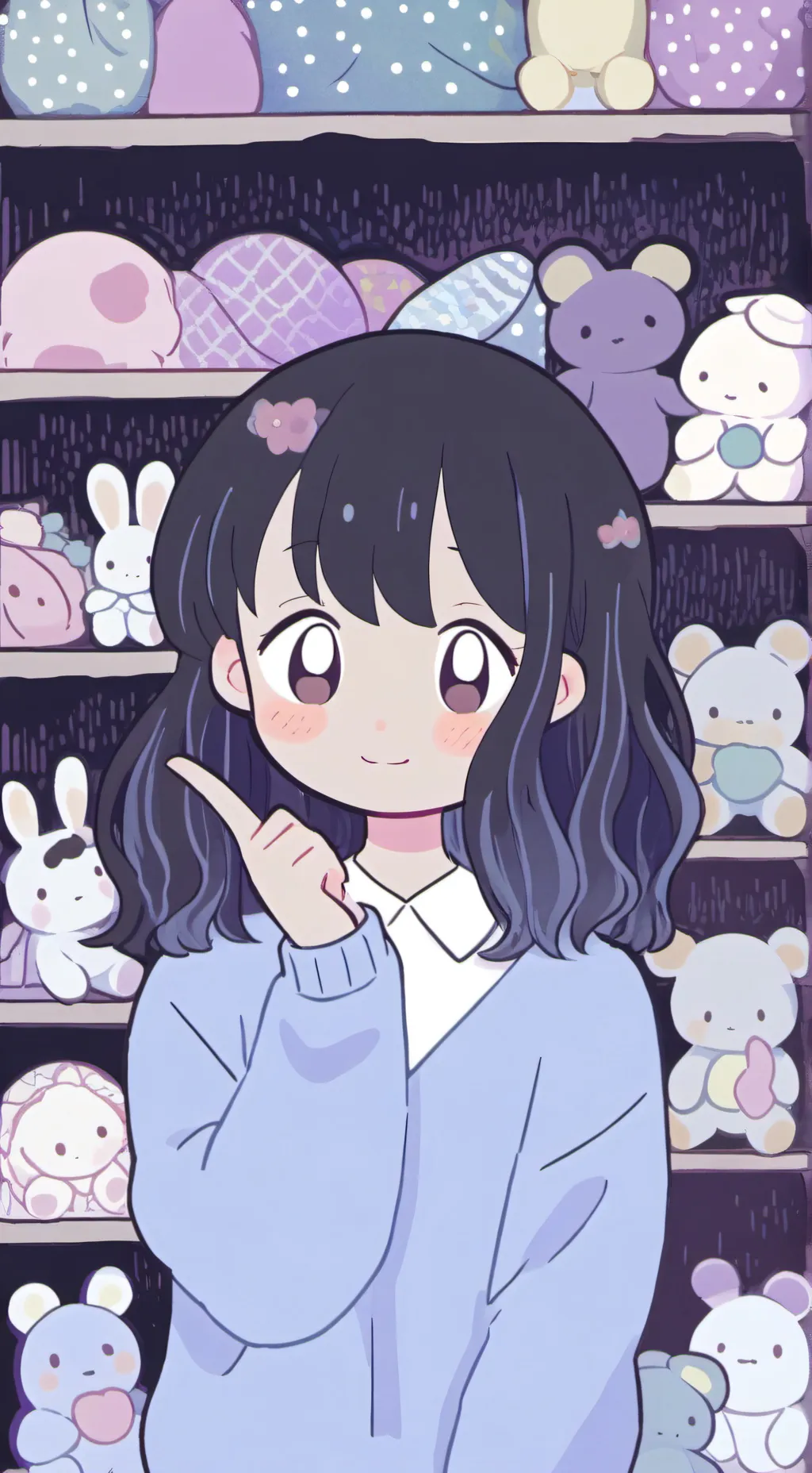 ai character: Mha plushies background