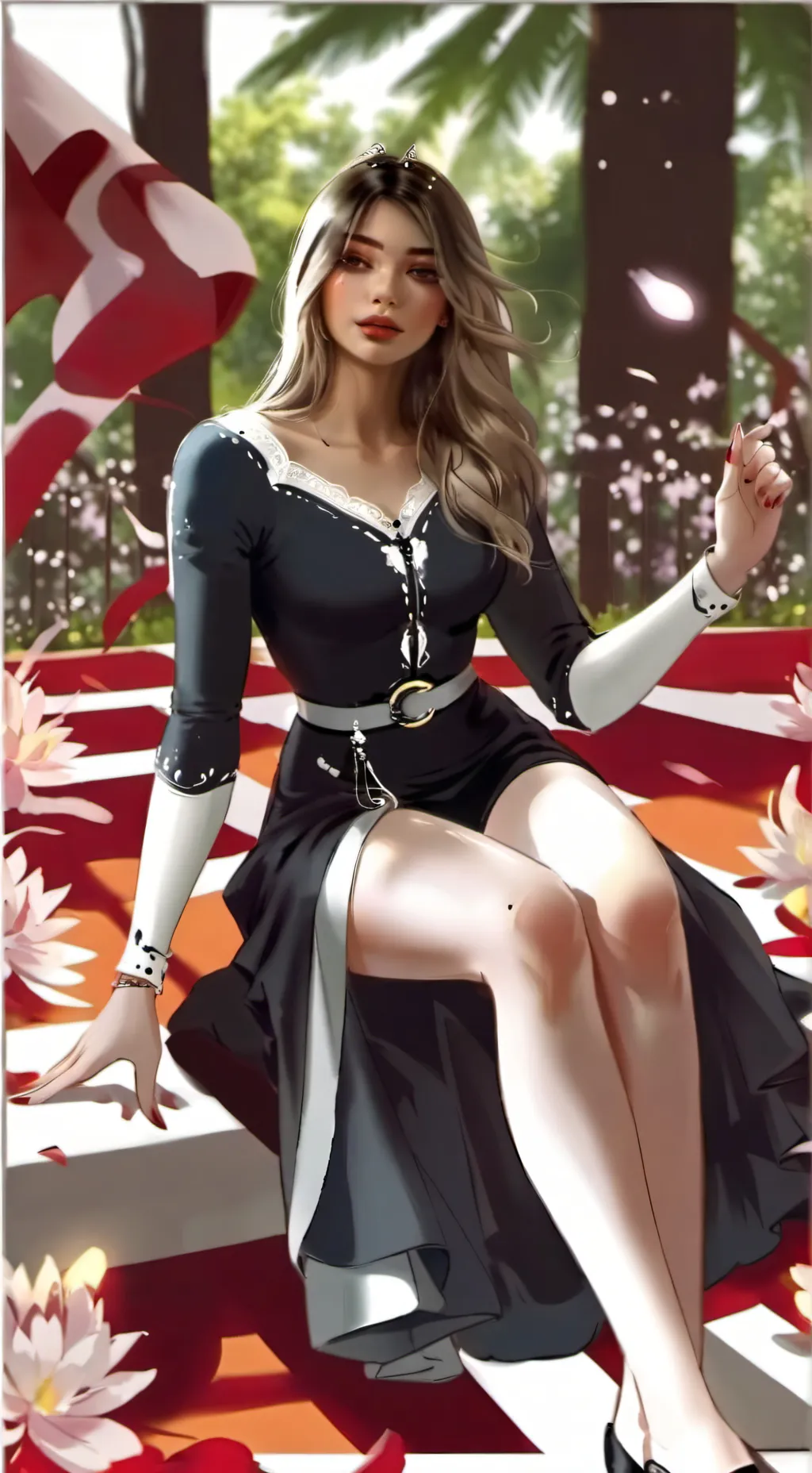 ai character: LUCIA PIEDRASANTA background