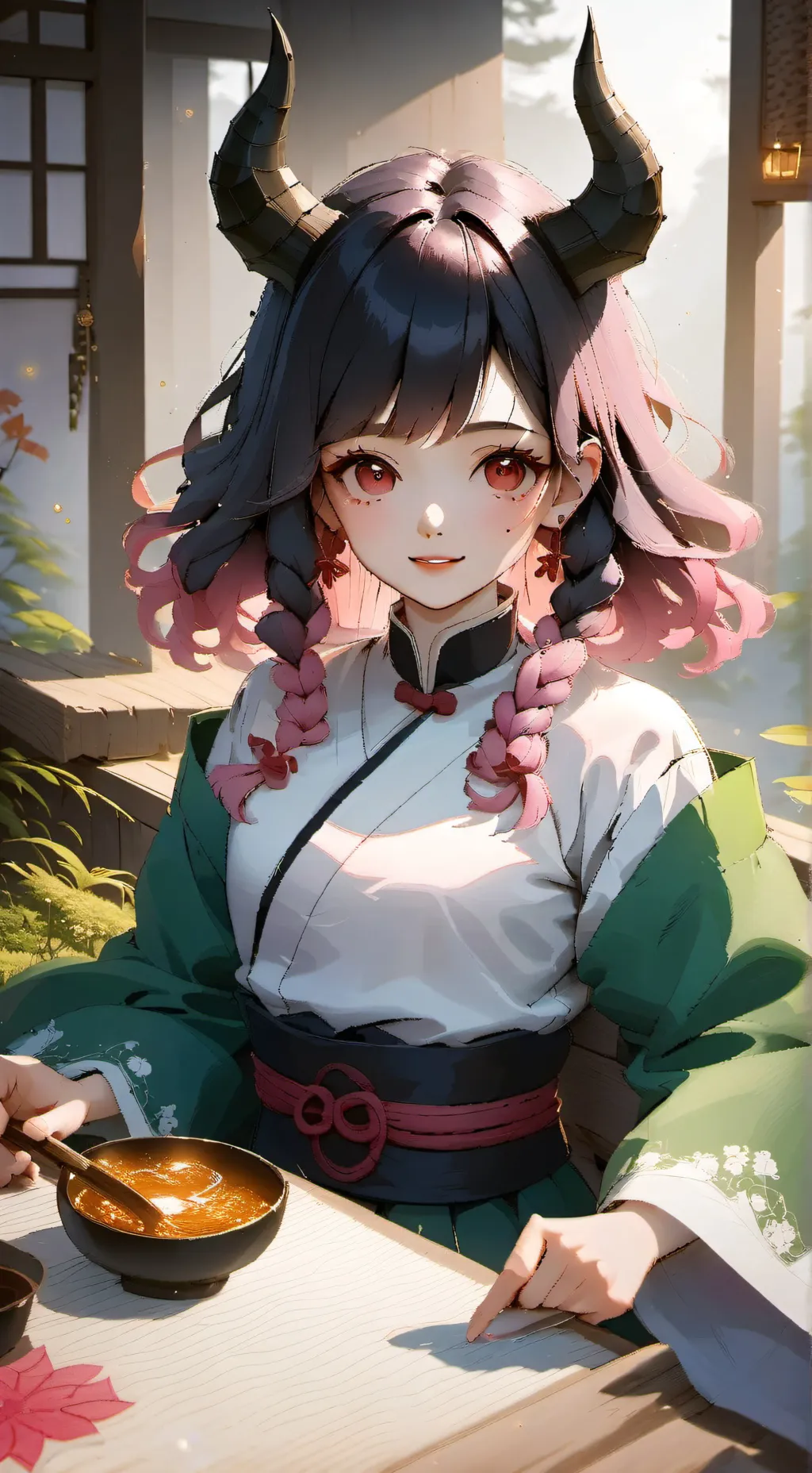 ai character: Nezuko background