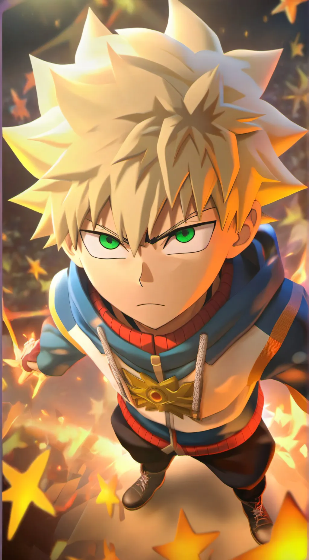 ai character: bakugou katsuki  background
