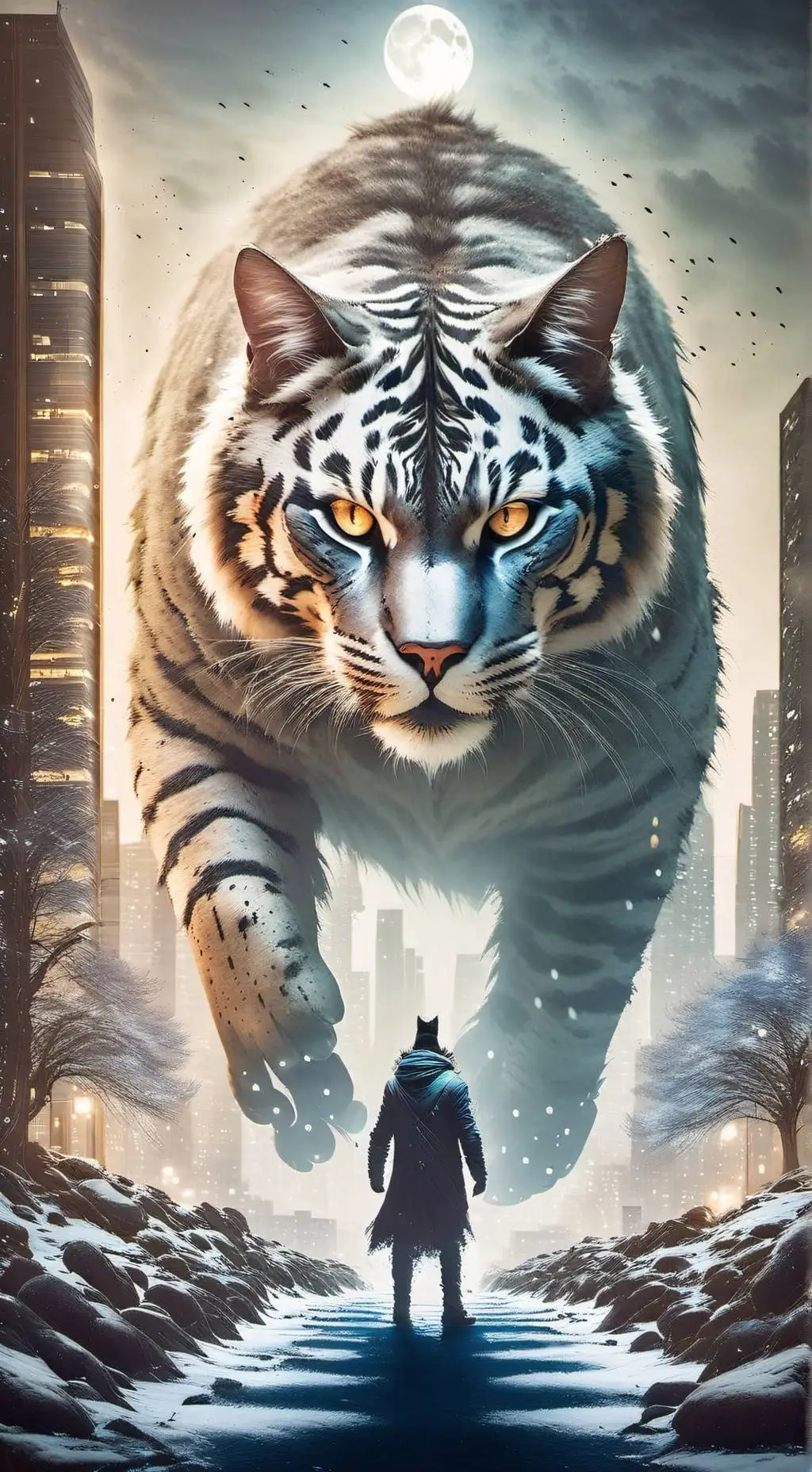 ai character: Giant cat background