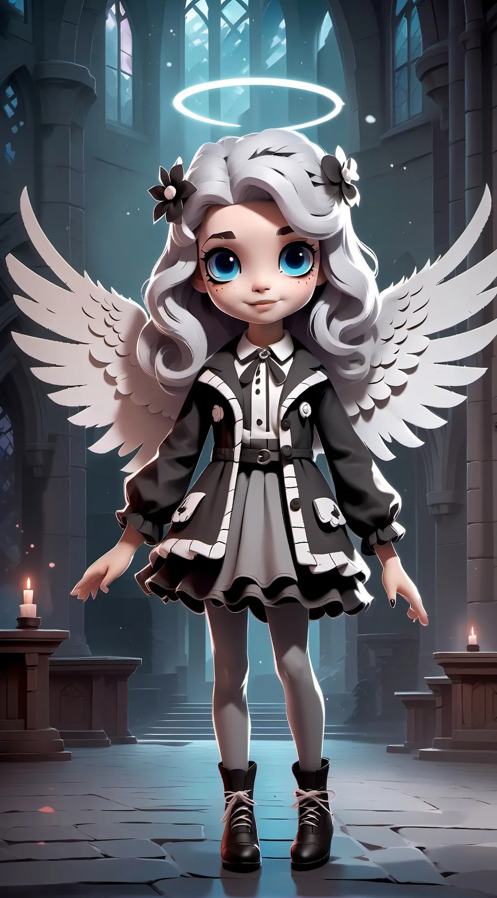 ai character: ange  background