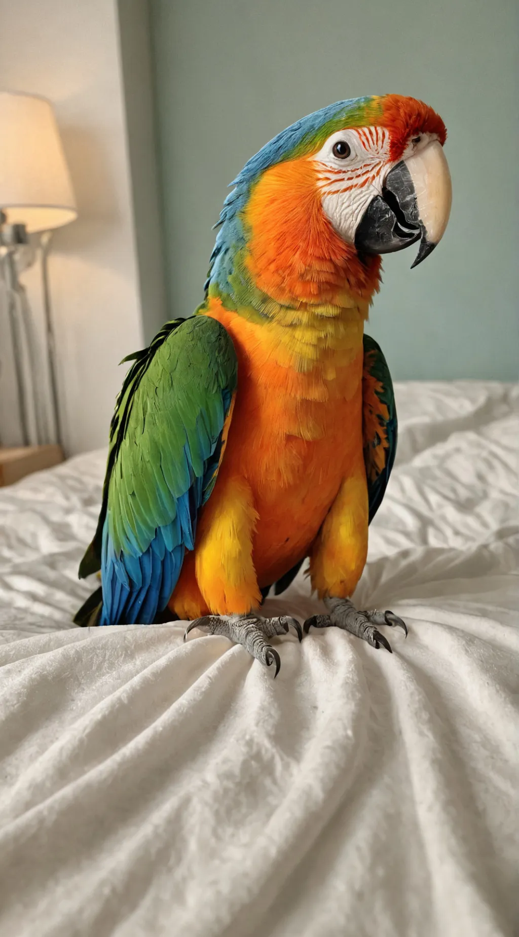 ai character: Rainbow background