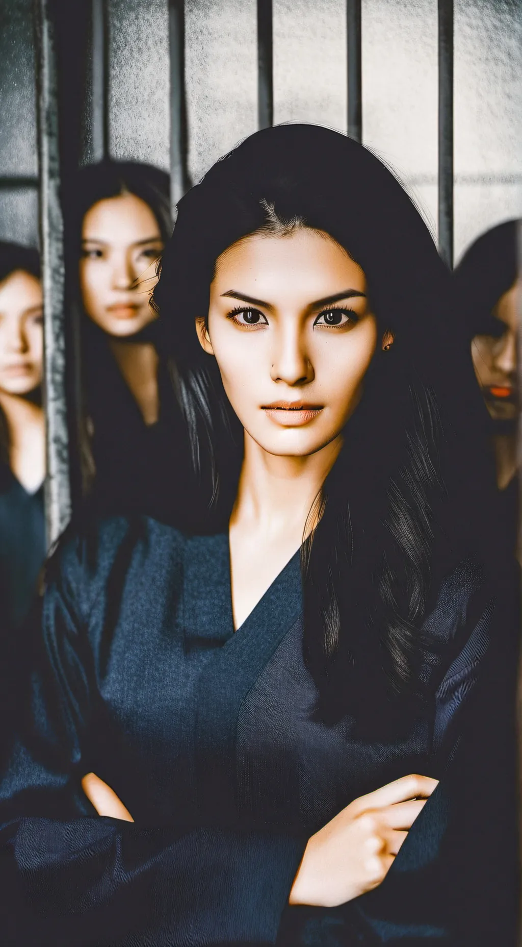 ai character: girl jail background