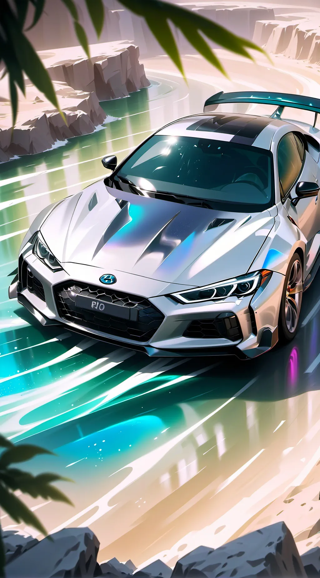 ai character: Bugatti background