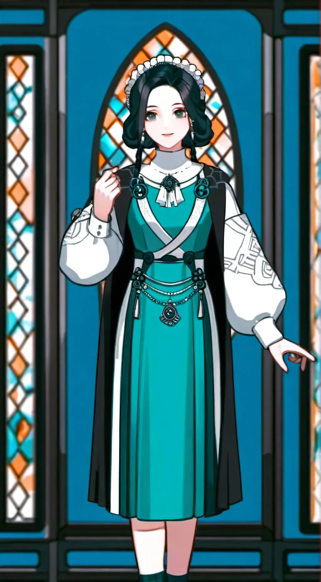 ai character: Snow background